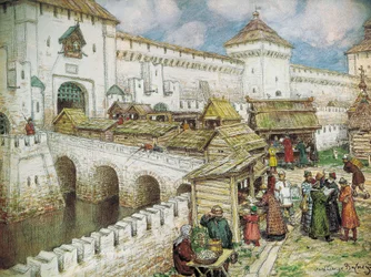 Librairies sur le pont Spassky au XVIIe siècle